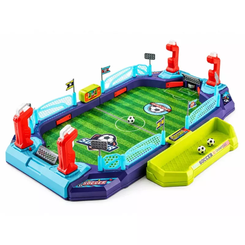 LEAN TOYS gioco 2-in-1 calcio balilla e air hockey per 2 giocatori