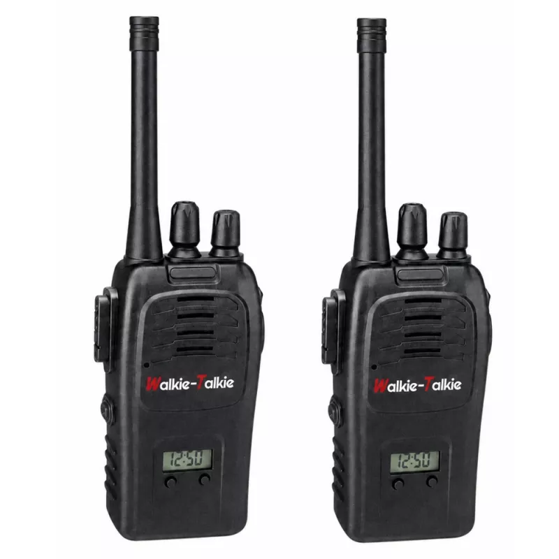 LEAN TOYS Walkie Talkie USB Riduzione del rumore nero portata 200M