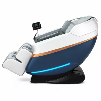 EXTRALINK Poltrona massaggiante 3D Zero Gravity bianco-blu