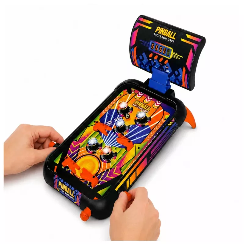 LEAN TOYS Gioco arcade flipper da tavolo con contapunti, luci e suoni