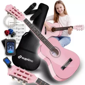 SUPRIMO JRC SET PK Chitarra classica 1/4 rosa con accessori