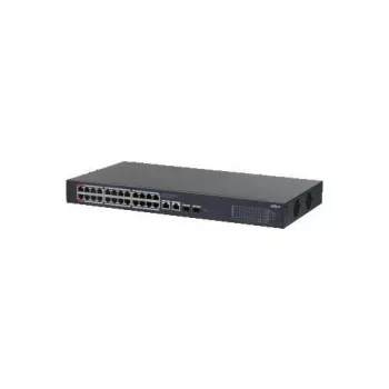 Dahua CS4228-24GT-375 Switch gestito PoE Gigabit a 24 porte, 2x Gigabit RJ45 + 2x uplink SFP, budget PoE 375 W, Layer 2