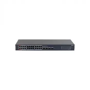 Dahua CS4228-24GT-375 Switch gestito PoE Gigabit a 24 porte, 2x Gigabit RJ45 + 2x uplink SFP, budget PoE 375 W, Layer 2