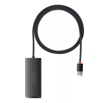 Baseus Lite Series hub USB 3.0 4 porte - 5Gbps, bus-powered, nero (WKQX030101)