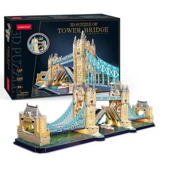 Cubic Fun puzzle 3D Tower Bridge con illuminazione LED | 113 pezzi | kit di modellismo architettonico