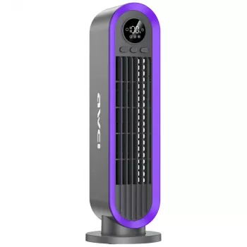 AWEI F52 ventilatore a torre portatile 3600mAh ricaricabile USB-C grigio