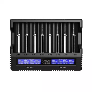 Caricabatterie XTAR VC8S USB-C SET, 3,7V/1,2V
