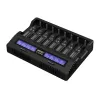 XTAR VC8S USB-C SET Caricabatterie, 3,7V/1,2V
