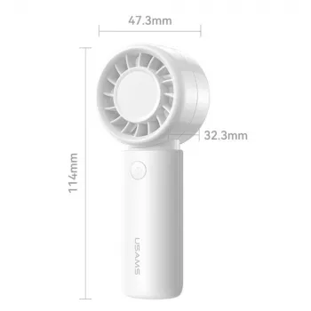 USAMS BC Series ventilatore a mano, bianco, 500mAh