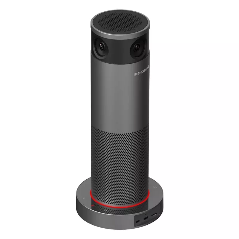 ROCWARE RC360 Telecamera IP Wi-Fi panoramica a 360°, 1080P Full HD, audio bidirezionale, visione notturna, per interni