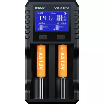 XTAR VX2 PRO SET Caricabatterie, 3,7V/1,5V/1,2V