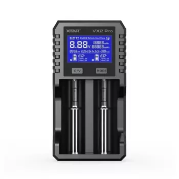 Caricabatterie XTAR VX2 PRO KT Li-ion/LiFePO4/Ni-MH 18650