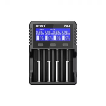 XTAR VX4 V2 KT caricabatterie per batterie Li-ion/LiFePO4/Ni-MH 18650