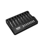 XTAR MX8 USB-C Caricabatterie Li-ion/Ni-MH, 3,7V/1,5V/1,2V