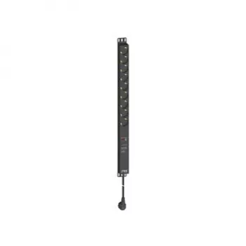 ENOC EPK 09 ciabatta multipresa 9 posti con protezione da sovratensione e filtro di rete, cavo 3m, argento/nero