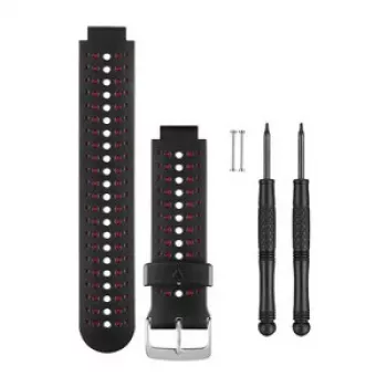 Garmin Forerunner 235 cinturino per orologio, nero/rosso marsala (010-11251-90)