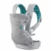 B-KIDS Infantino 4-in-1 marsupio convertibile per neonati, grigio, 3,6–14,5 kg, certificato JPMA, con bavaglino Wonder Cover™ rimovibile
