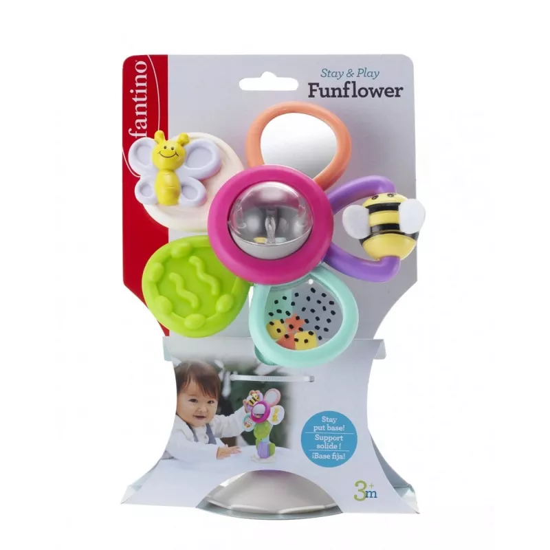 B-KIDS Infantino Girandola con ventosa – Gioco sensoriale multicolore per neonati da 6 mesi