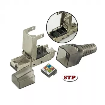 Techly 101911 connettore modulare RJ45 Cat6a 10G senza attrezzi, STP