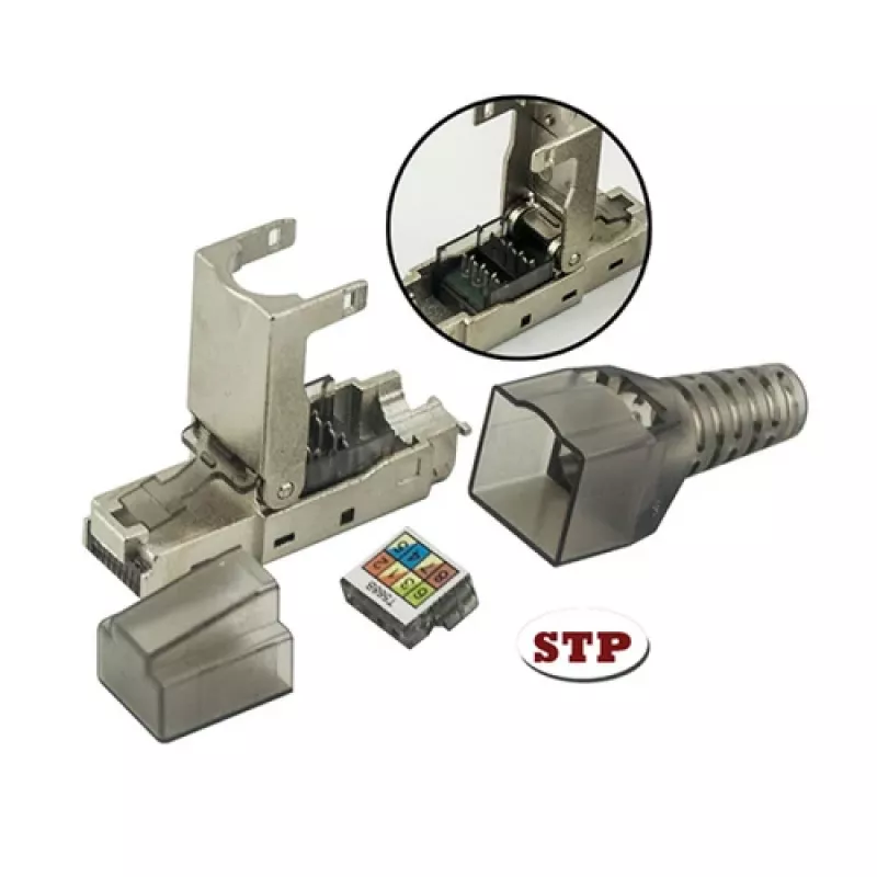 Techly 101911 RJ45 Cat6a 10G Connettore modulare senza attrezzi, STP