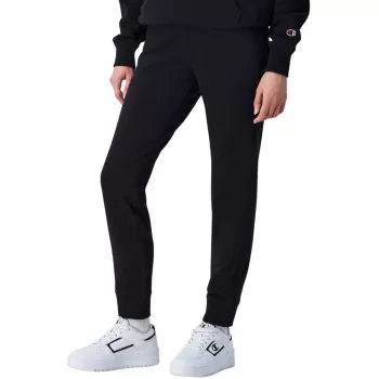 Champion Pantaloni da jogging con polsini a costine donna nero taglia M