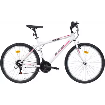 BIKE CITY MILANO 26 Bici da città donna bianco/rosa 6 marce Shimano