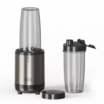 BLACK+DECKER ES9120160B frullatore personale 1000W con 2x 600ml bottiglie Tritan e tappi da viaggio