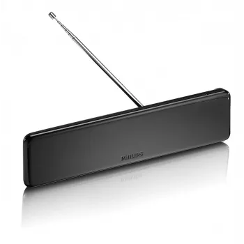 Philips SDV5225/12 antenna da interno per TV con guadagno regolabile, cavo coassiale 1,8 m, 75 Ohm, filtro 3G/4G, DVB-T/T2