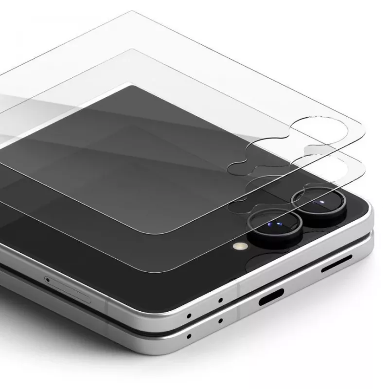 Ringke Cover Display Pro confezione da 2 vetro temperato protezione display per Galaxy Z Flip 8 - chiaro