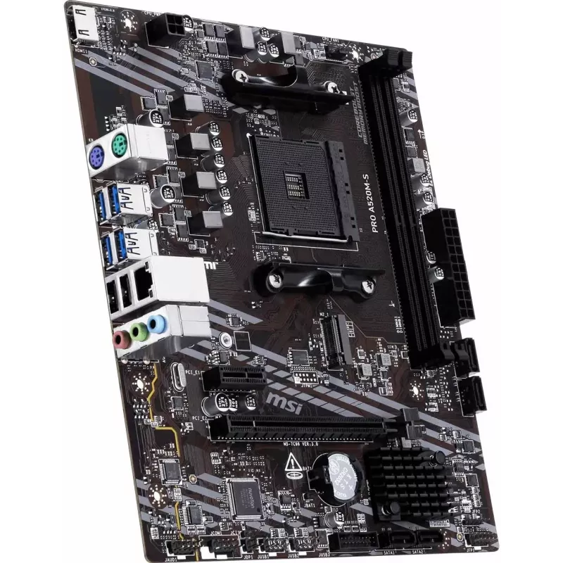Scheda madre MSI PRO A520M-S AM4 Micro-ATX, AMD A520, DDR4, HDMI, Gigabit LAN