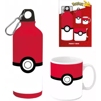 Pokemon borraccia in alluminio 500ml con set bicchiere in ceramica