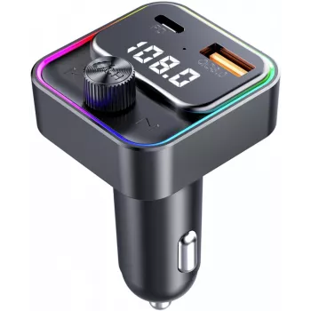 SENCOR SWM 3000 Trasmettitore FM Bluetooth con USB-A QC3.0, USB-C PD 3.0, riproduzione MP3, vivavoce, Siri e Google Assistant
