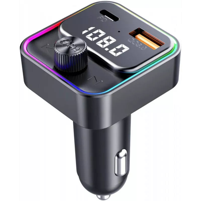 SENCOR SWM 3000 Trasmettitore FM Bluetooth con USB-A QC3.0, USB-C PD 3.0, riproduzione MP3, vivavoce, Siri e Google Assistant