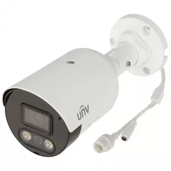 UNIVIEW IPC2128SB-ADF28KMC-I1 telecamera di rete bullet fissa 8MP 4K UHD con audio bidirezionale e deterrenza attiva
