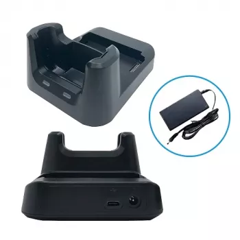 Unitech HT330 stazione di ricarica USB a 1 slot con vano batteria aggiuntiva. Incluso alimentatore. _x00D_