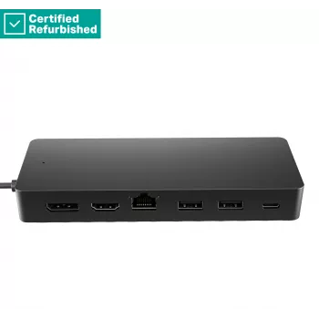 RENEW GOLD HP Universal USB-C Multiport Travel Hub 65W - 2 x USB 3.2, 2 x USB-C, 1 x DP, 1 x HDMI, 1 x RJ-45, 1 anno