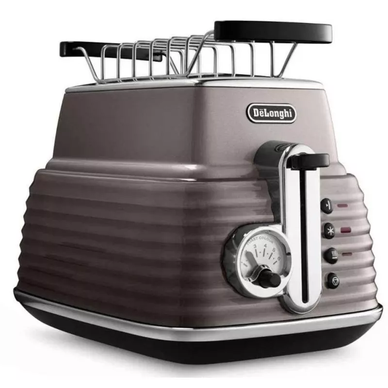 De'Longhi Scultura CTZ2103BG tostapane 2 fette, 900 W, Champagnergold