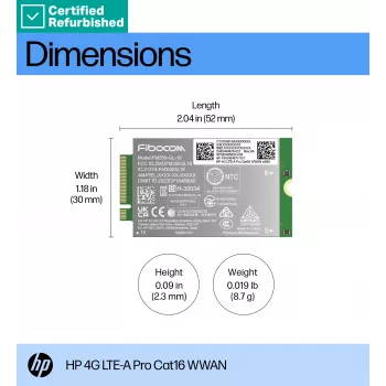 RENEW GOLD HP 4G LTE modem m.2 WWAN Cat 16 L860-GL-16 Mobile Broadband Cellular (compatibile con EliteBook 630 640 645 660 830 840 860 1040 G11, x360 G11, ProBook 440 460 465 G11, ZBook Firefly Fury Power 14 16 G11 G11A con WWAN)