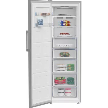 BEKO congelatore B3RMFNE314XB, classe di efficienza energetica E, 186,5 cm, 286L, colore inox