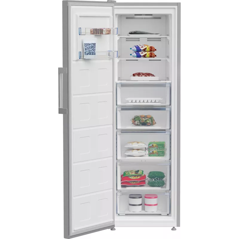 BEKO congelatore B3RMFNE314XB, classe di efficienza energetica E, 186,5 cm, 286L, colore inox