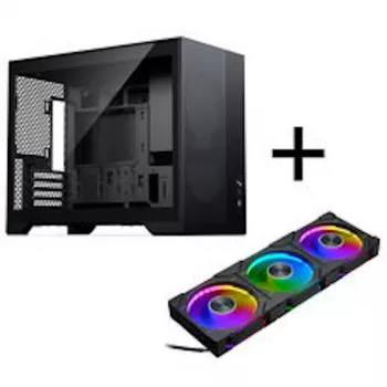 PHANTEKS XT M3 case PC, case mini + ventole D30 PWM Regular Airflow D-RGB, confezione da 3, nero