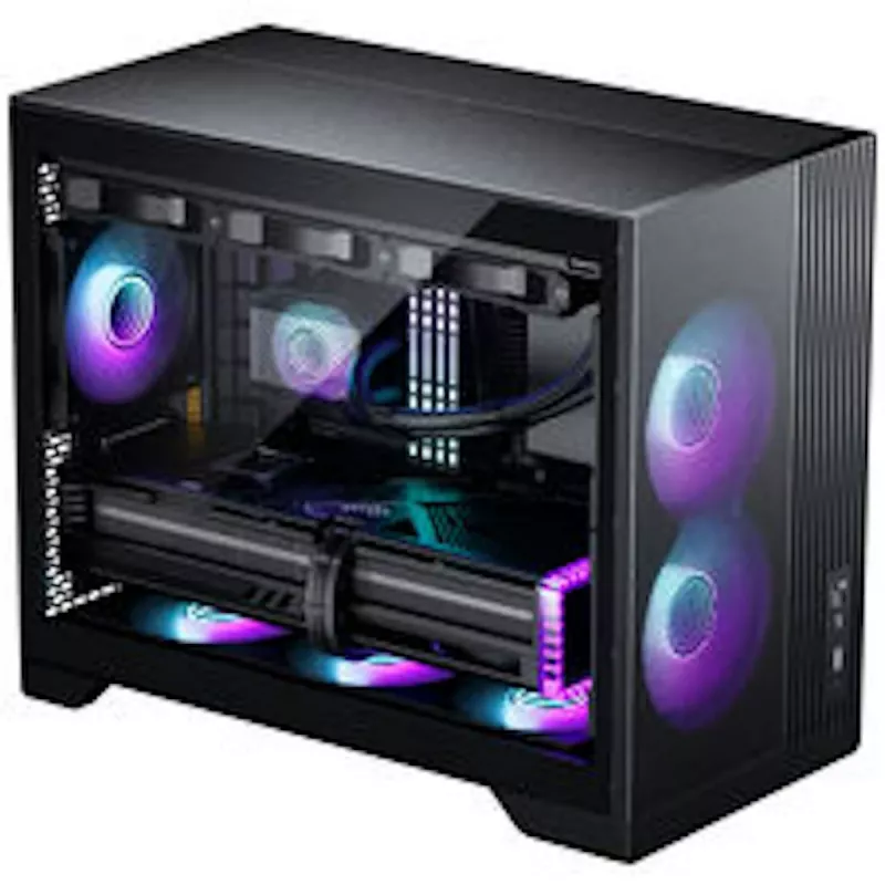 PHANTEKS XT M3 case PC, case mini + ventole D30 PWM Regular Airflow D-RGB, confezione da 3, nero