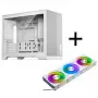 Case PC Phanteks XT M3, case Mini + ventole D30 PWM Regular Airflow D-RGB, confezione da 3, bianco