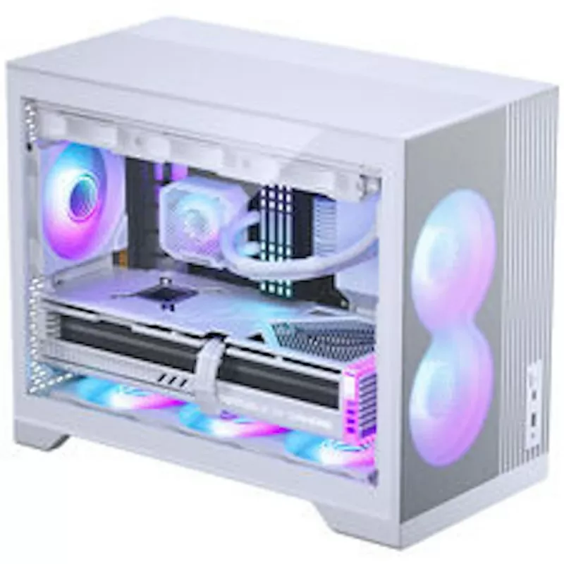 Case PC Phanteks XT M3, case Mini + ventole D30 PWM Regular Airflow D-RGB, confezione da 3, bianco