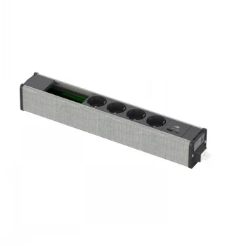 SCHNEIDER ELECTRIC UNICA SYSTEM+ MOD.UNIT 4XSCH+USBA/C+DATA ANTRACITE/GRIGIO