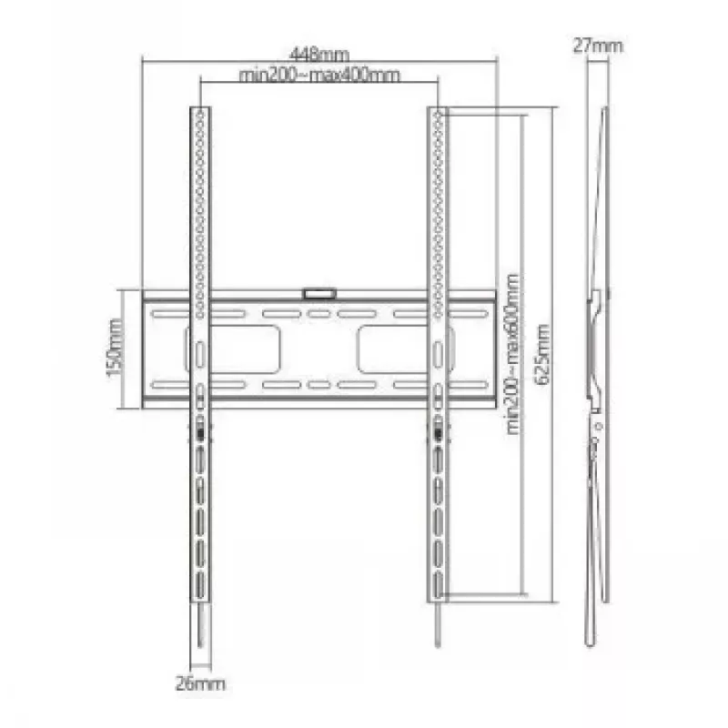 LH-GROUP supporto a parete verticale 37-75