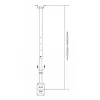 LH-GROUP Supporto a soffitto con braccio 23-70