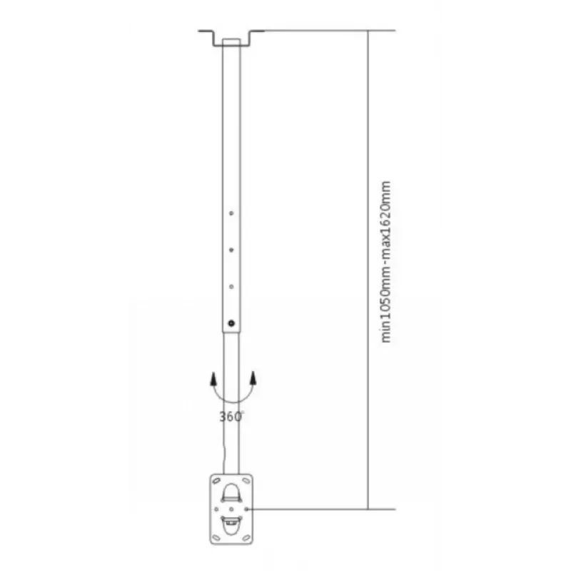 LH-GROUP Supporto a soffitto con braccio 23-70