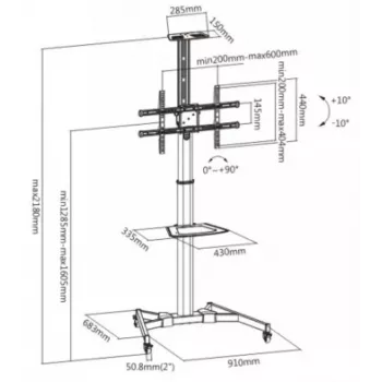 LH-GROUP FLROOSSTAND CON RUOTE 37-70 BASIC