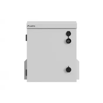 Armadio rack da esterno IP55 per montaggio a parete/palo 10 inch, 320 × 220 × 400 mm, grigio (montato)